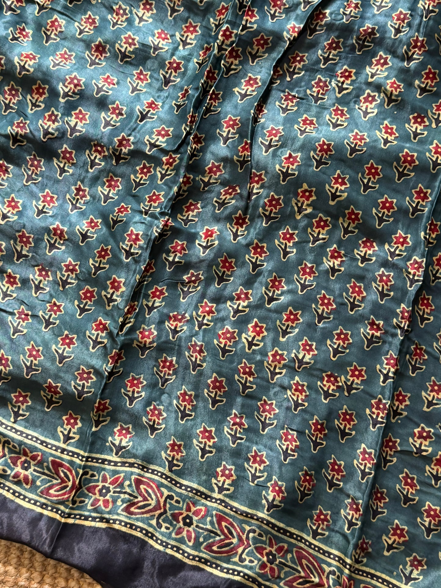 Firdaus Mirror Work Modal Silk Saree