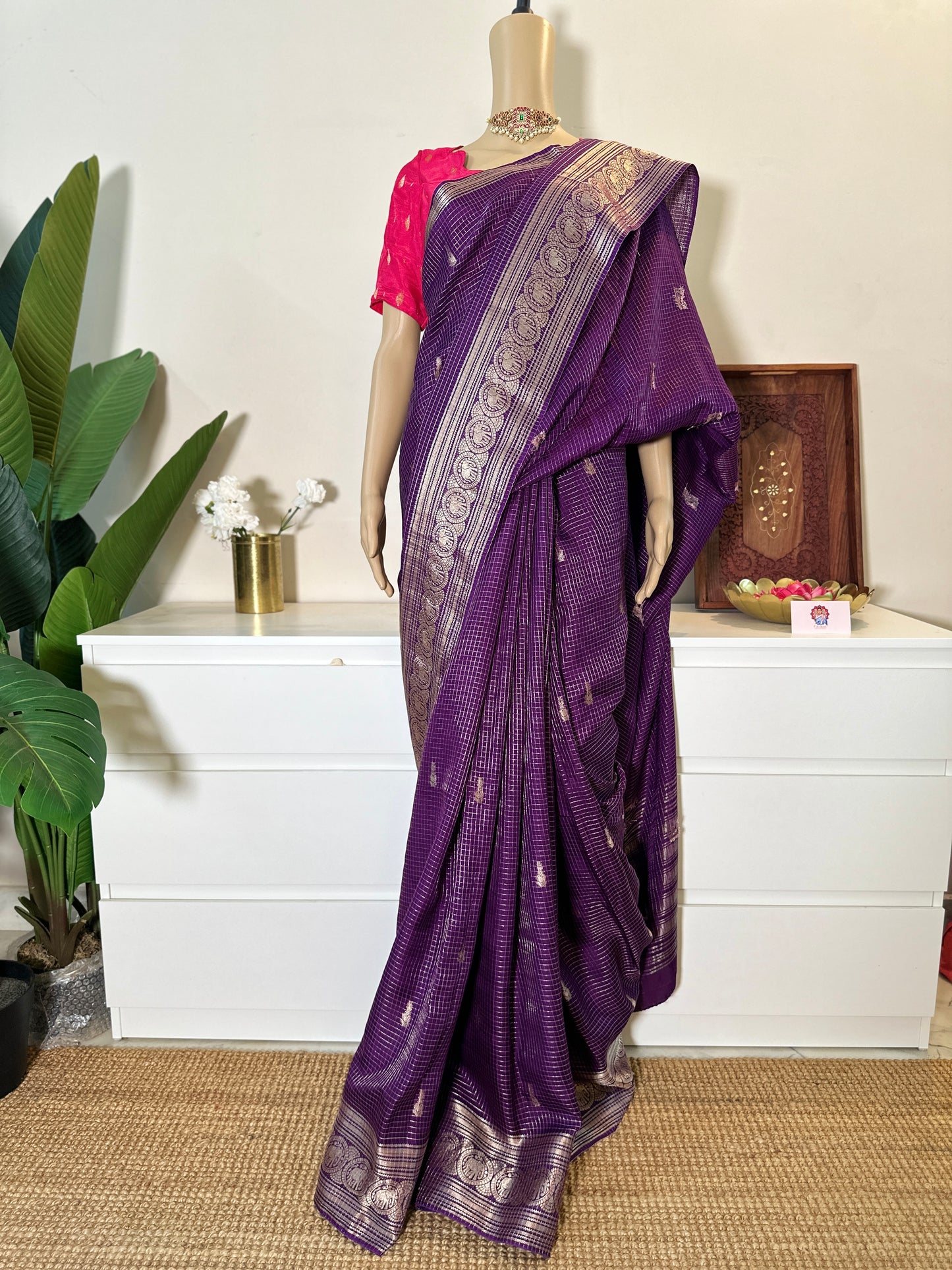Vintage Purple Saree
