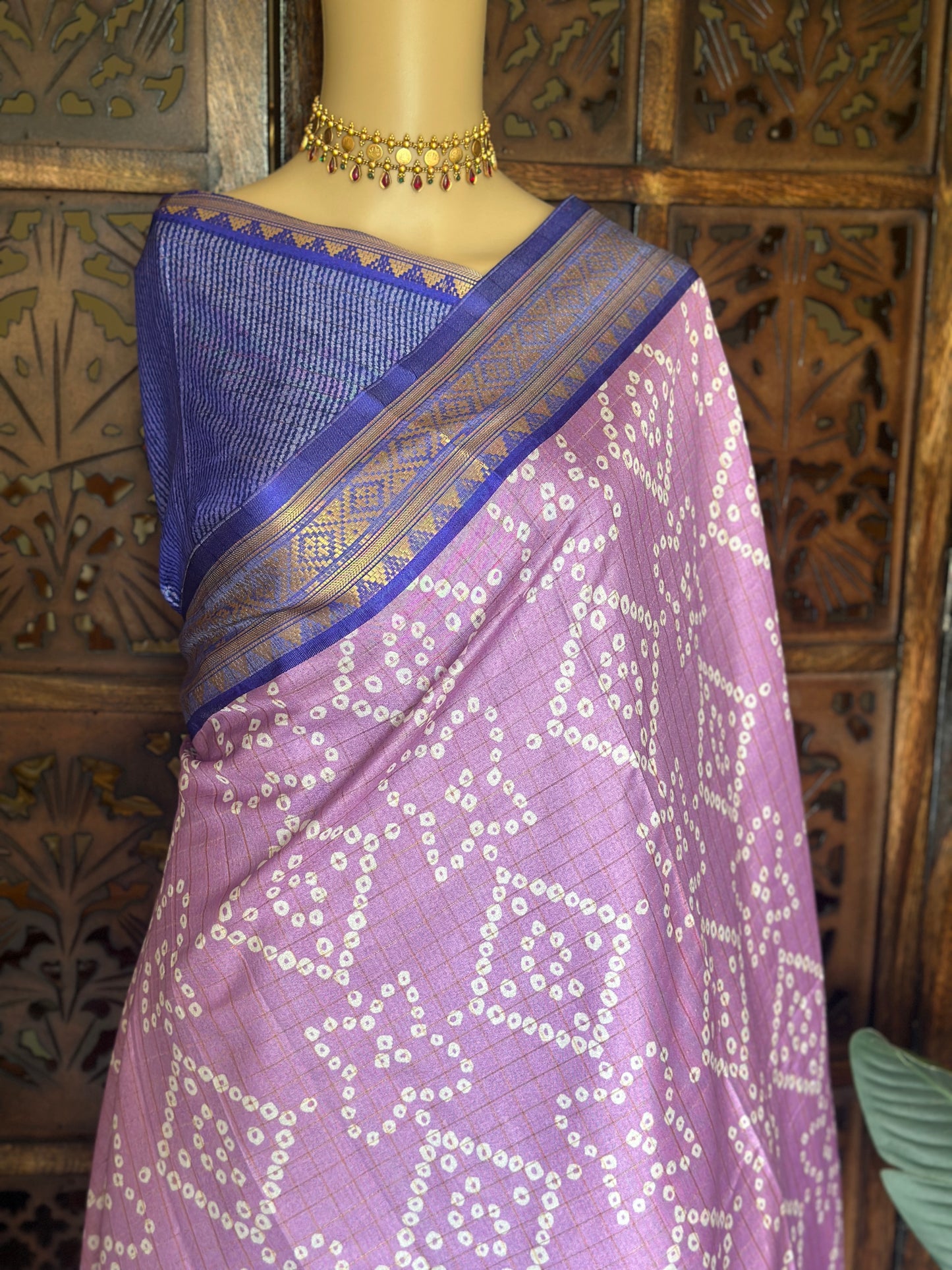 Bandhani kanjivaram Saree