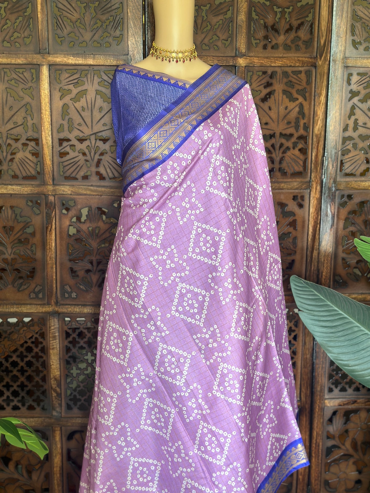 Bandhani kanjivaram Saree