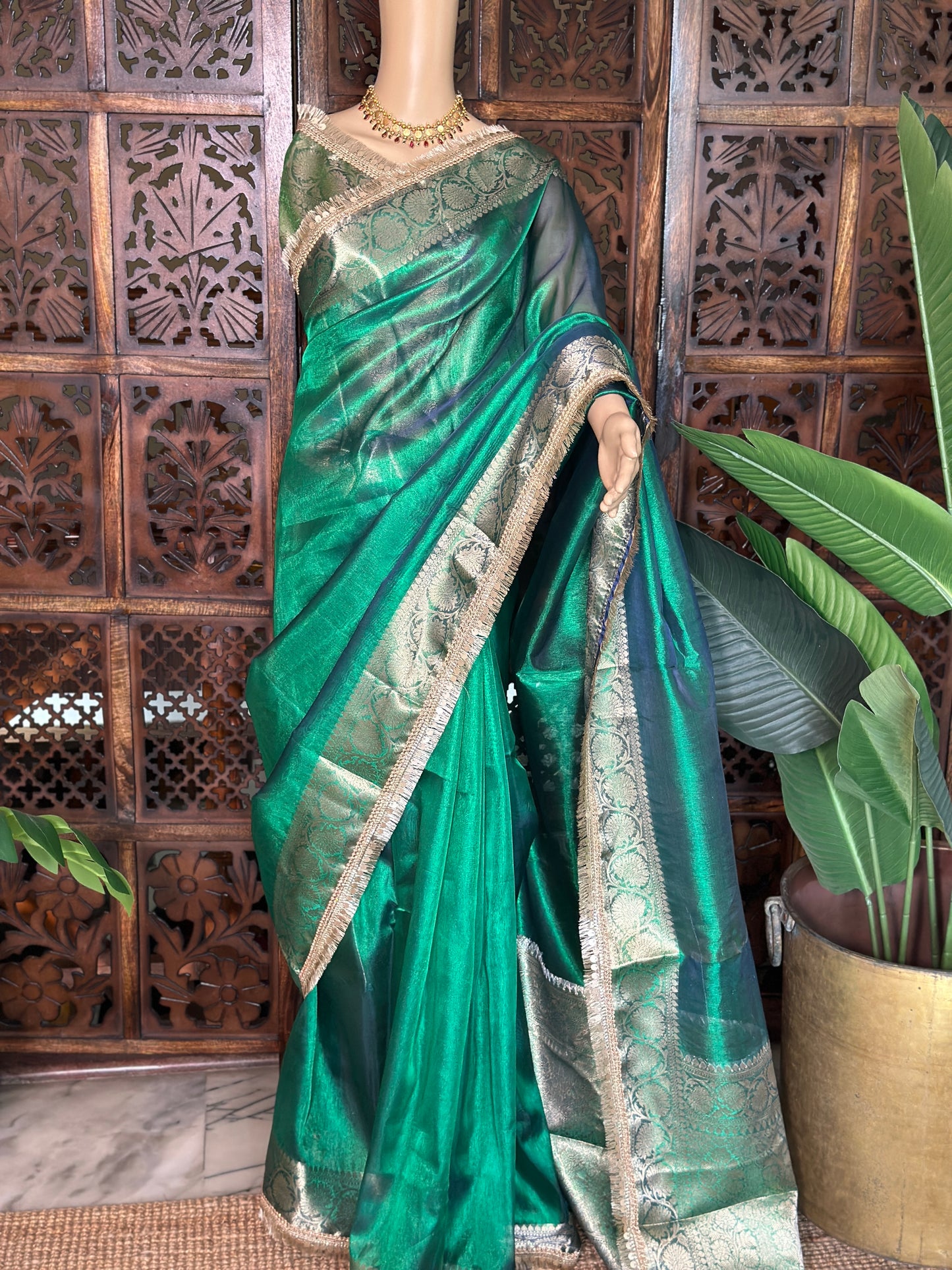 Emerald Tissue Saree
