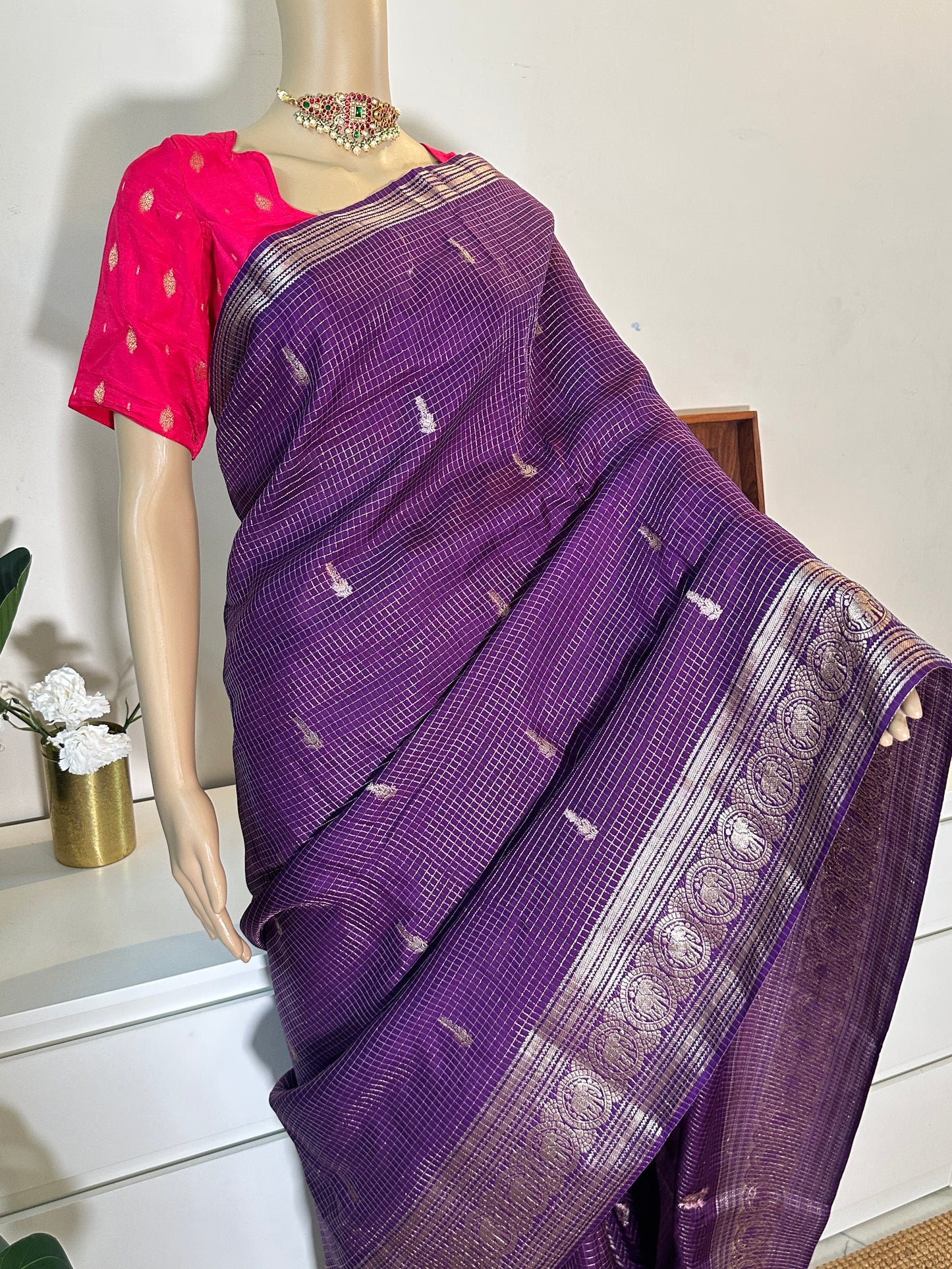 Vintage Purple Saree