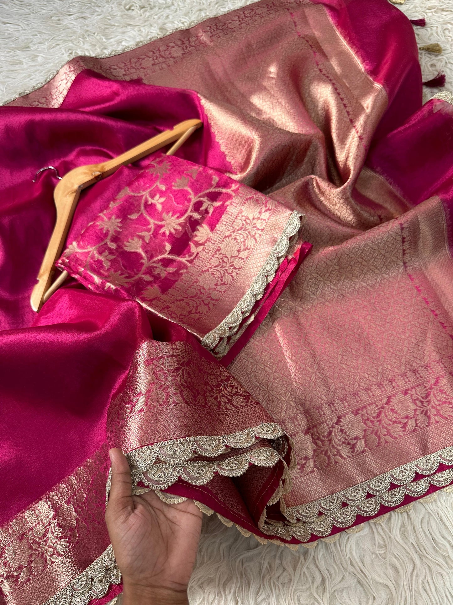 Tarang Pink Tissue Saree