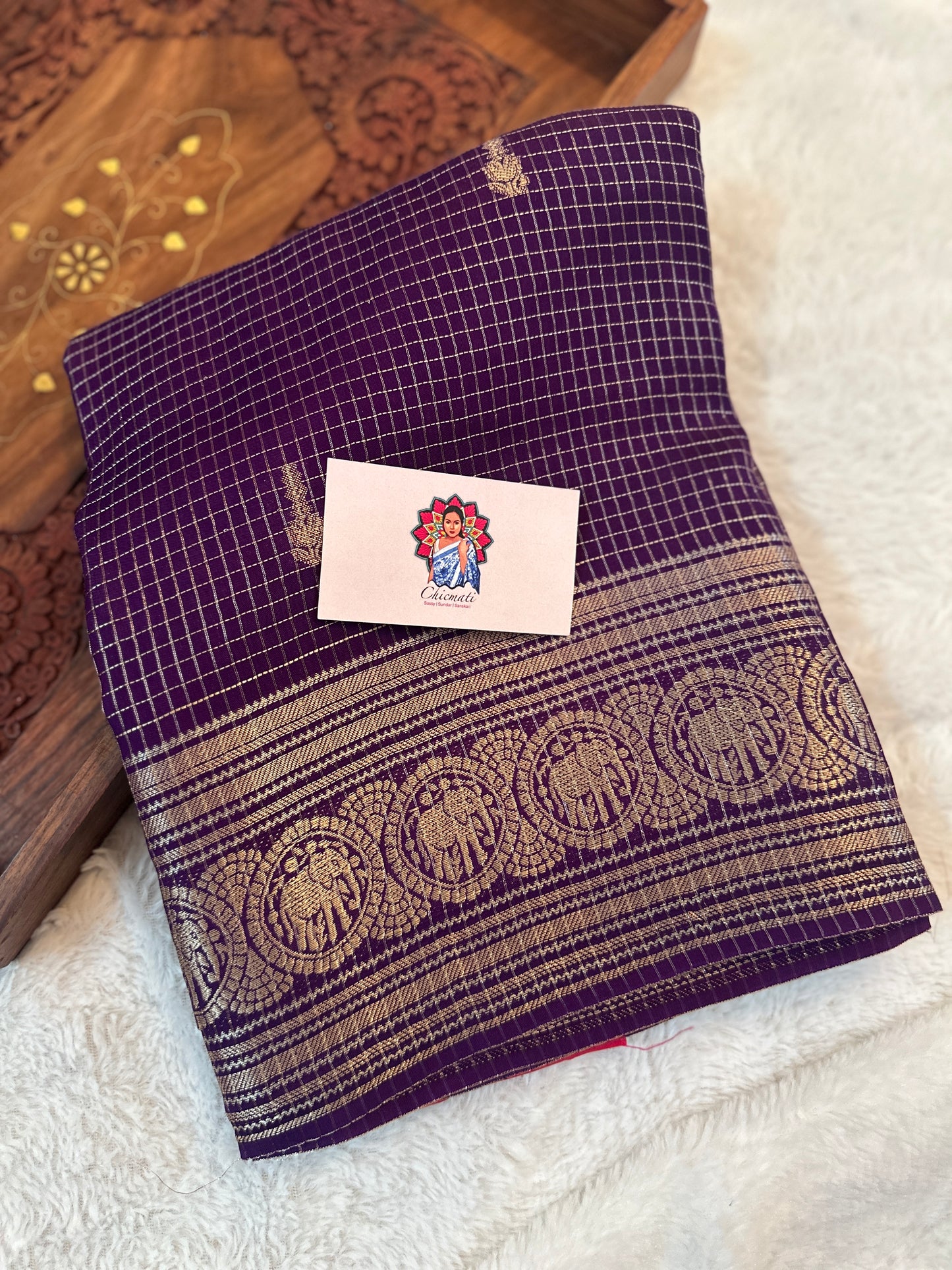 Vintage Purple Saree