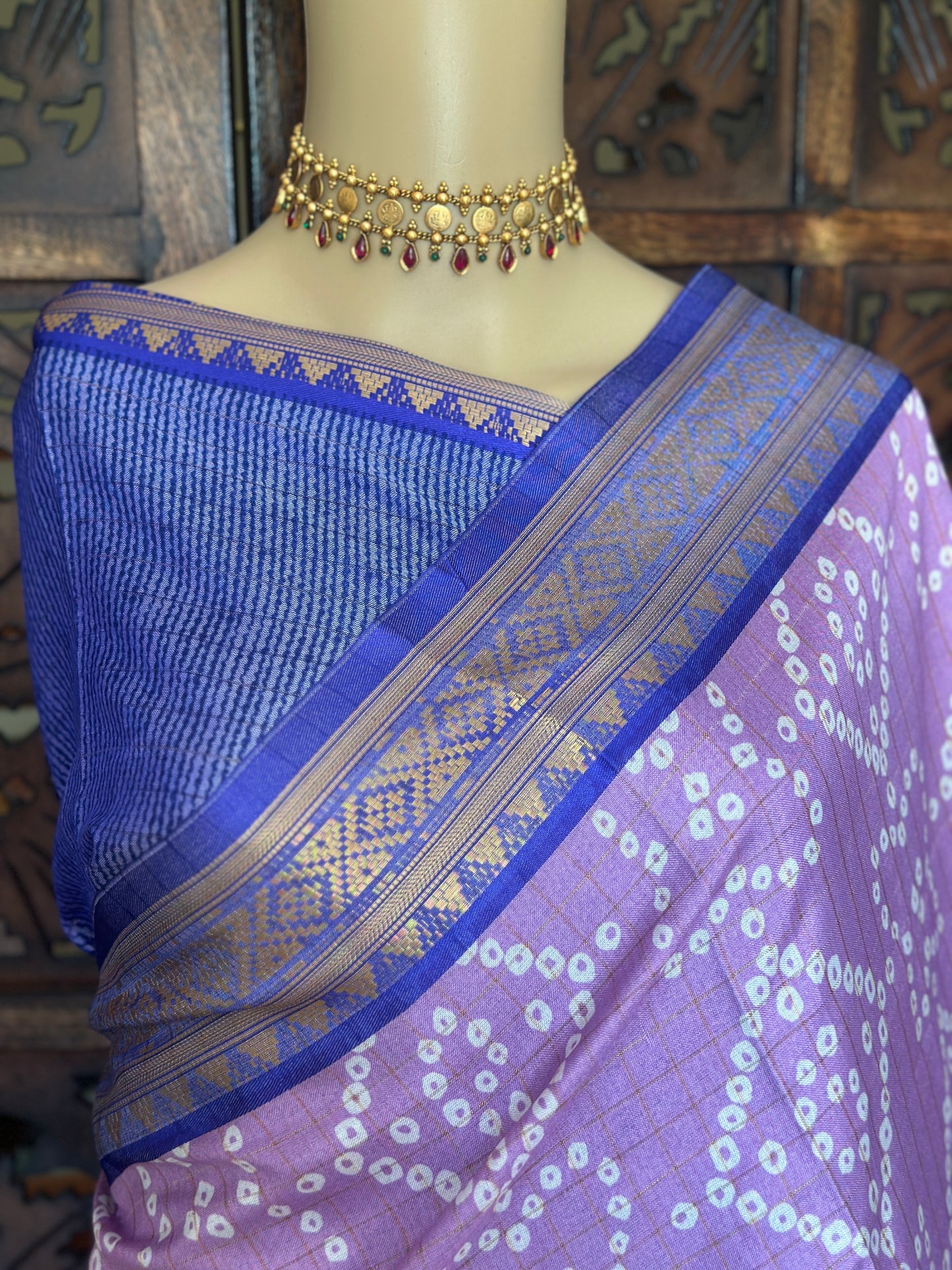 Bandhani kanjivaram Saree
