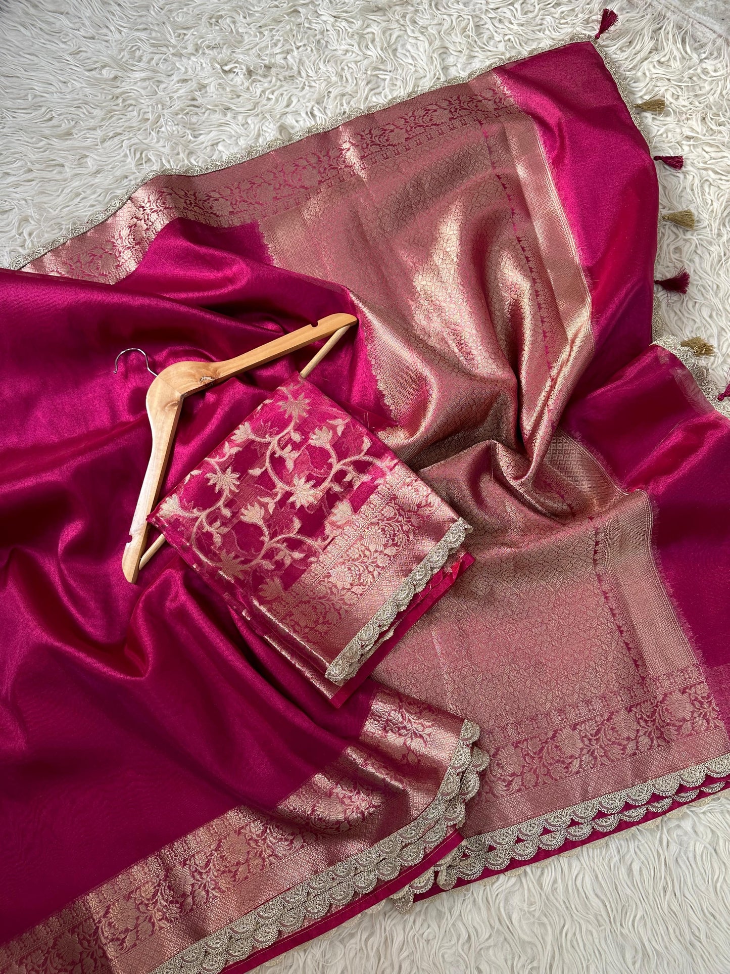 Tarang Pink Tissue Saree