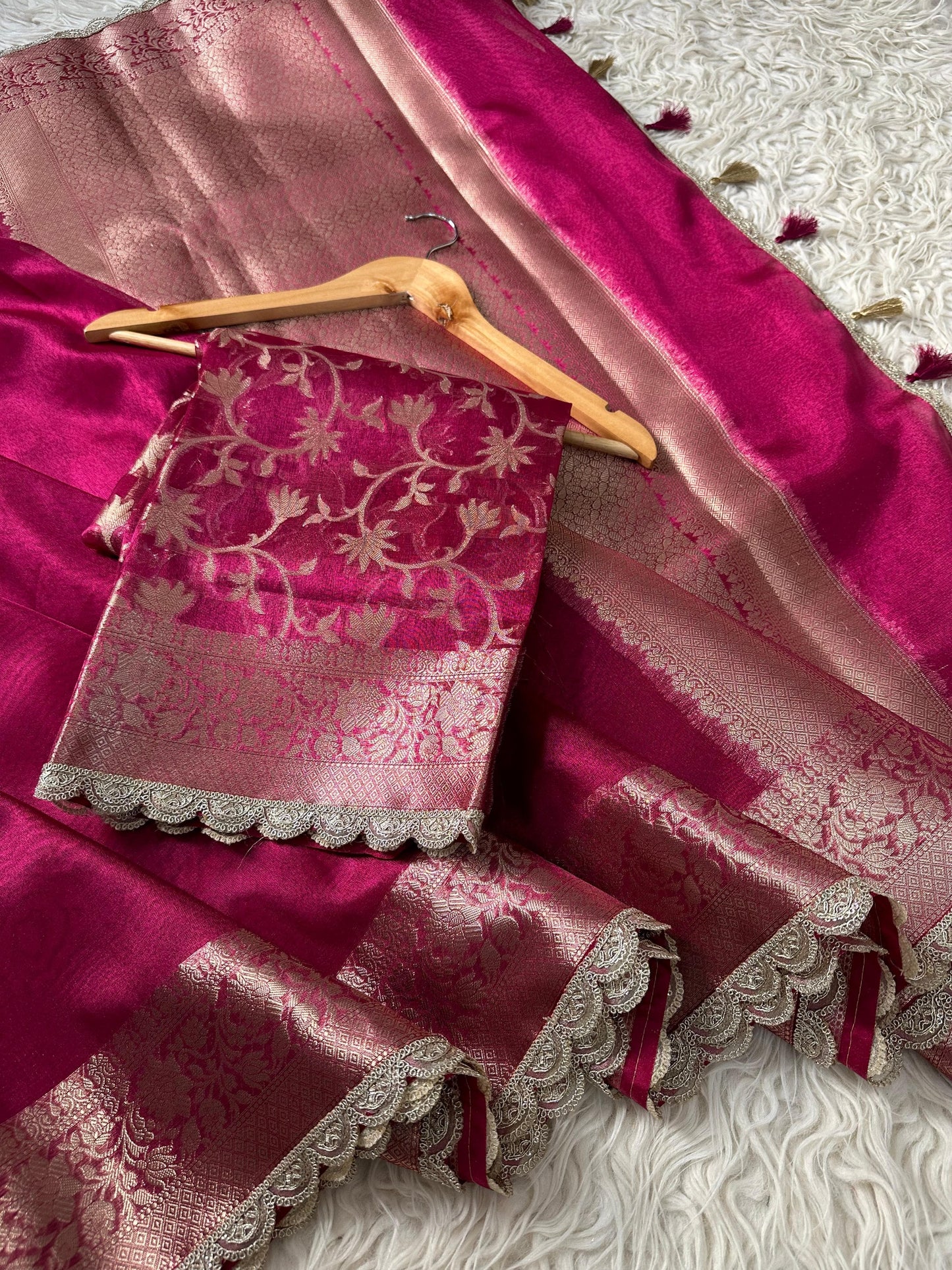 Tarang Pink Tissue Saree