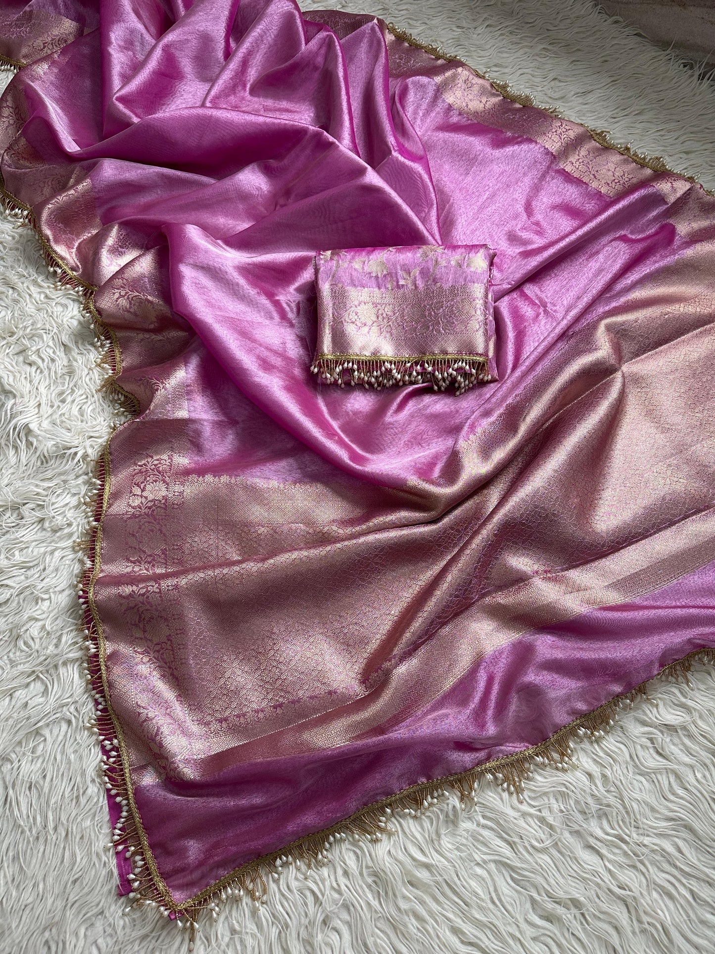 Blush Tissue Saree