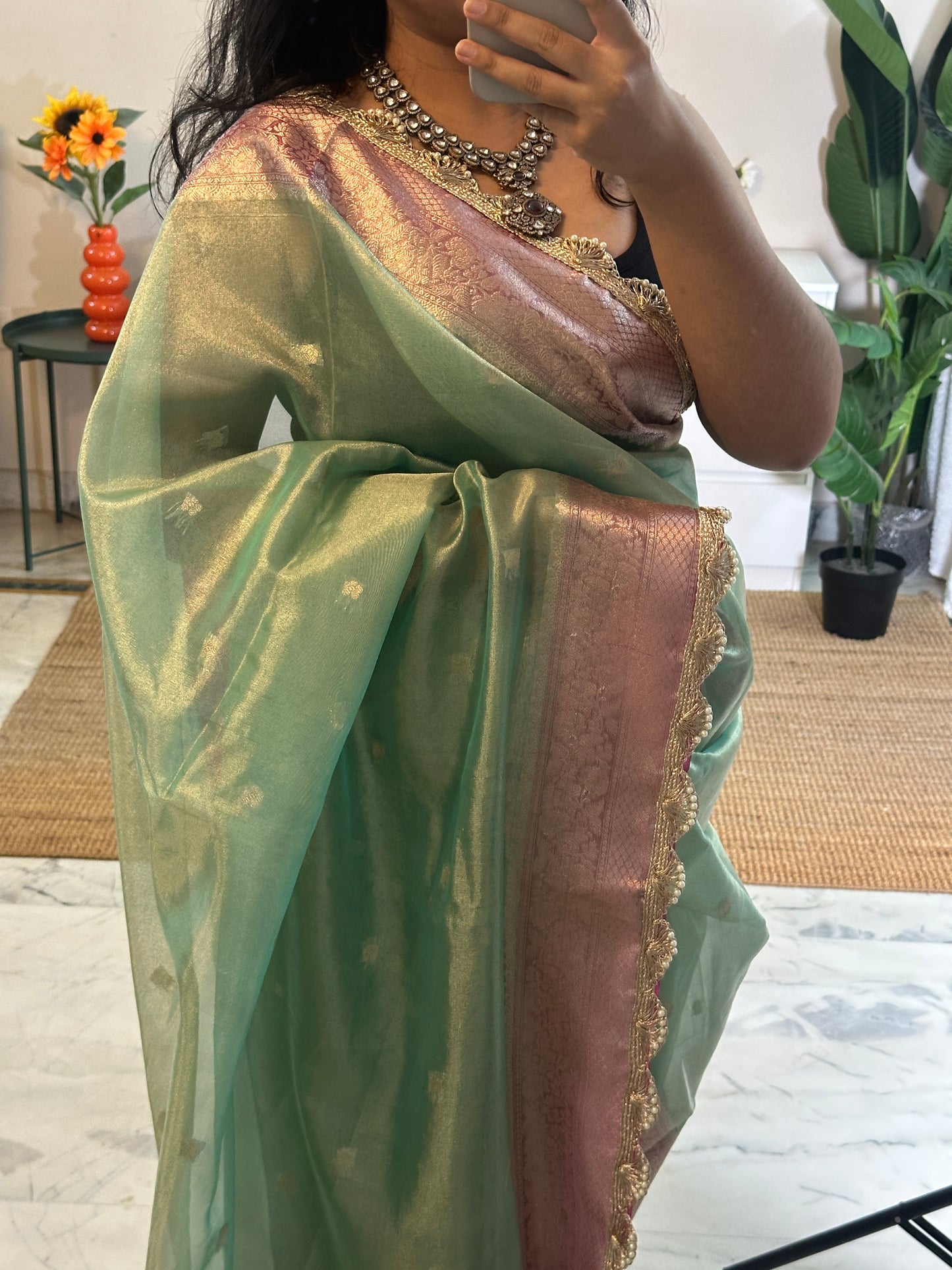 Jade Tissue Saree