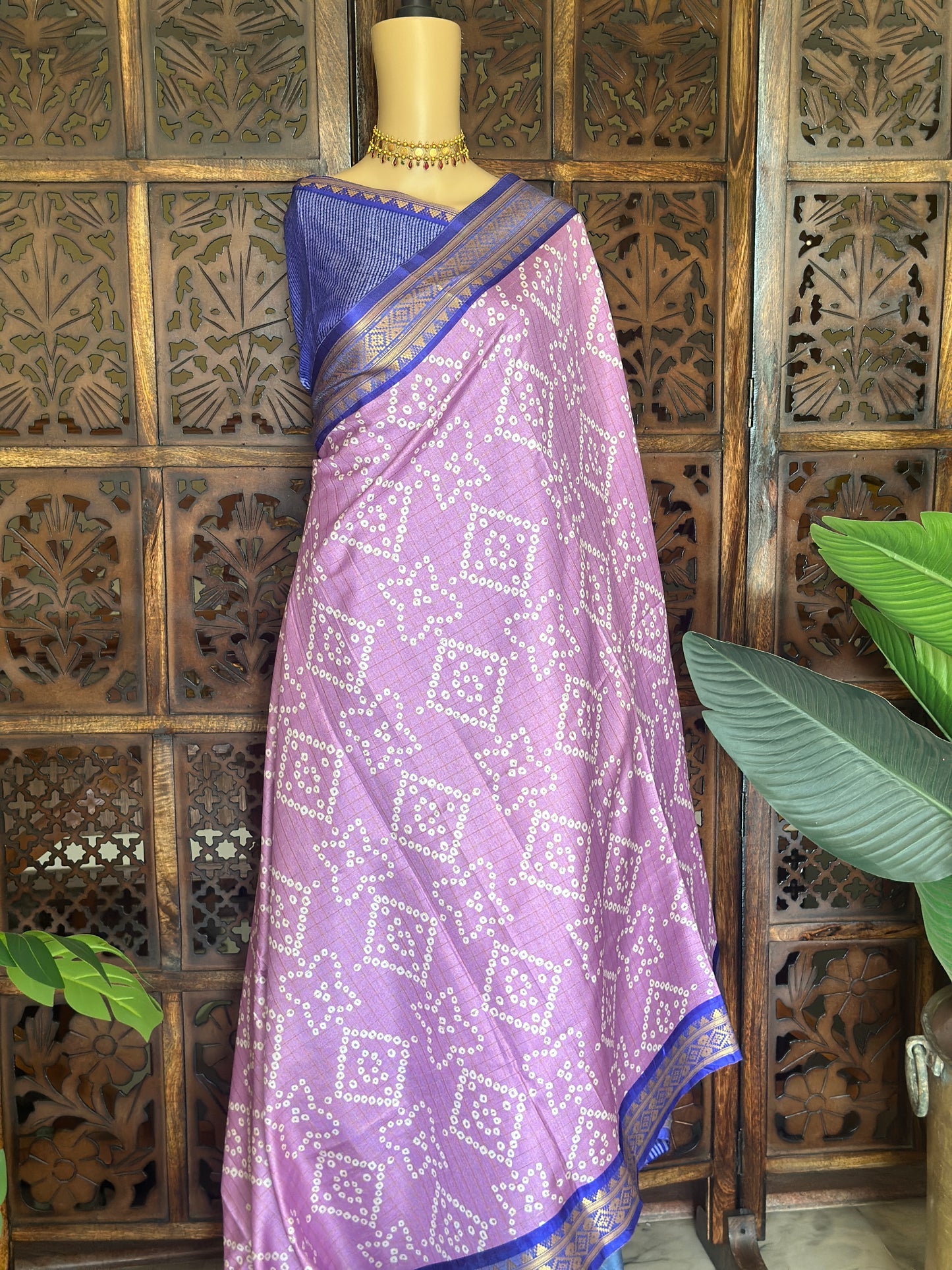 Bandhani kanjivaram Saree