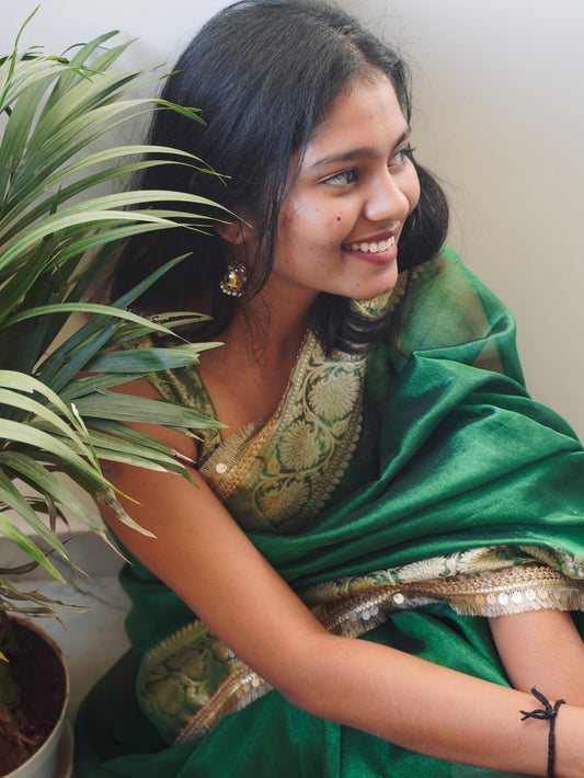 Emerald Tissue Saree