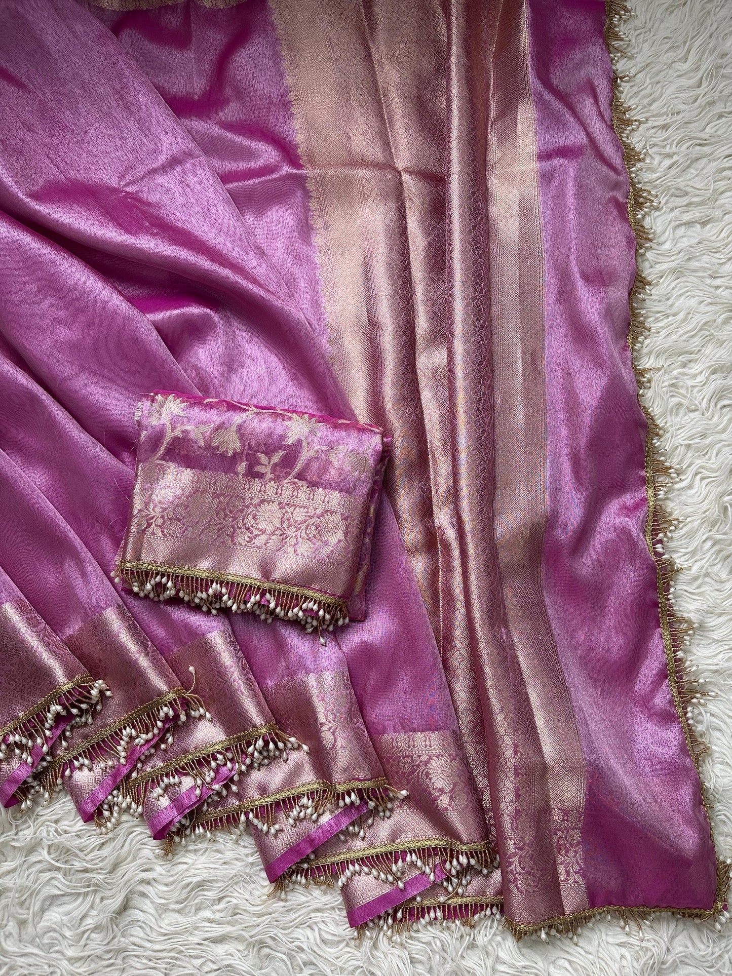 Blush Tissue Saree