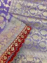 Load image into Gallery viewer, Lavender Khaddi Georgette Saree
