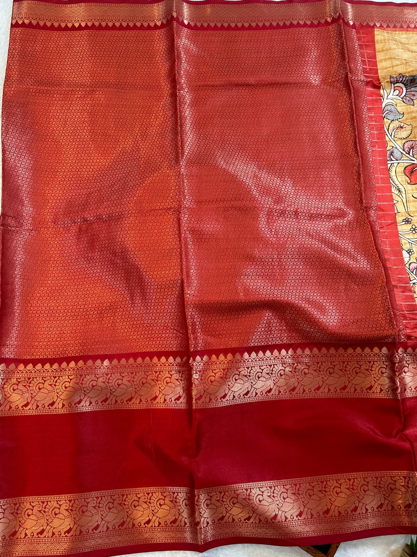 Mayuri Kalamkari Saree