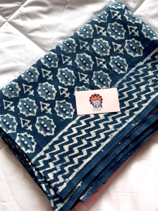 Indigo Pure Mulmul Cotton