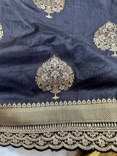 Load image into Gallery viewer, Black Silk Saree
