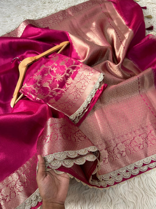 Tarang Pink Tissue Saree