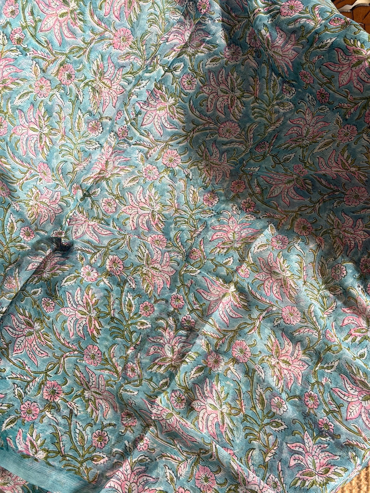 Ira Chiffon HandBlock Printed Saree
