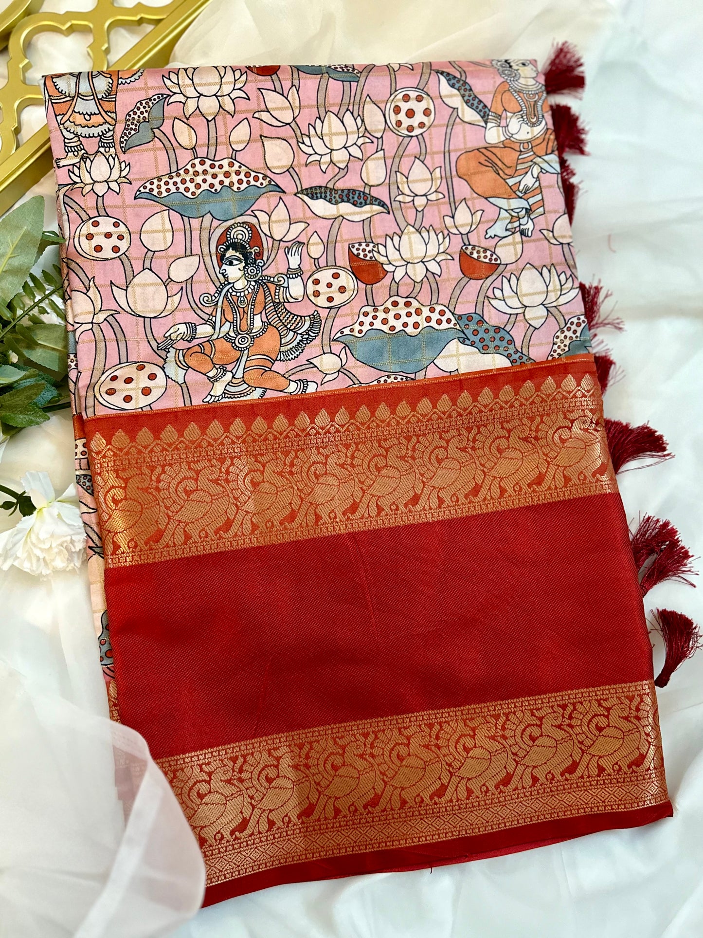 Pink Pichwai Saree