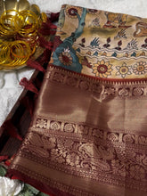 Load image into Gallery viewer, Nandi Kanchi Kalamkari Saree
