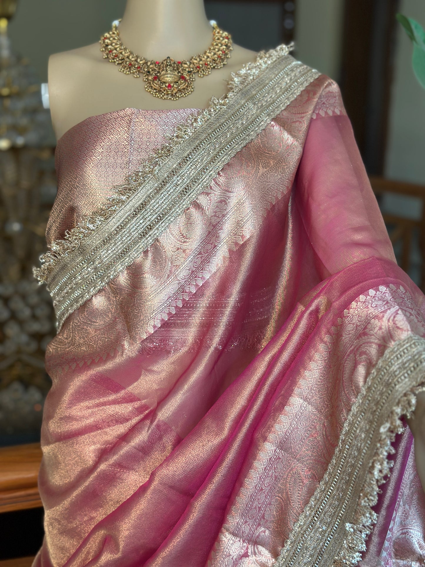 Blush Tissue Saree