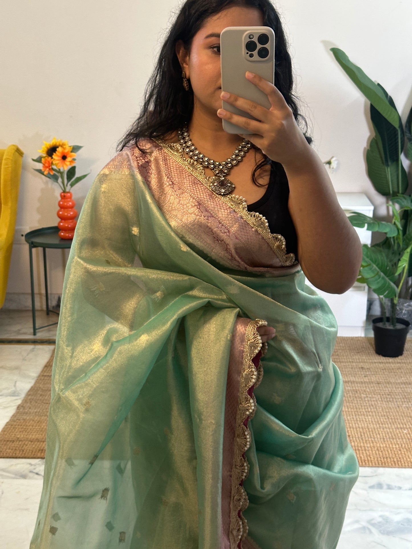 Jade Tissue Saree