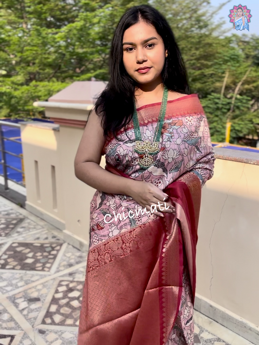 Pink Pichwai Saree