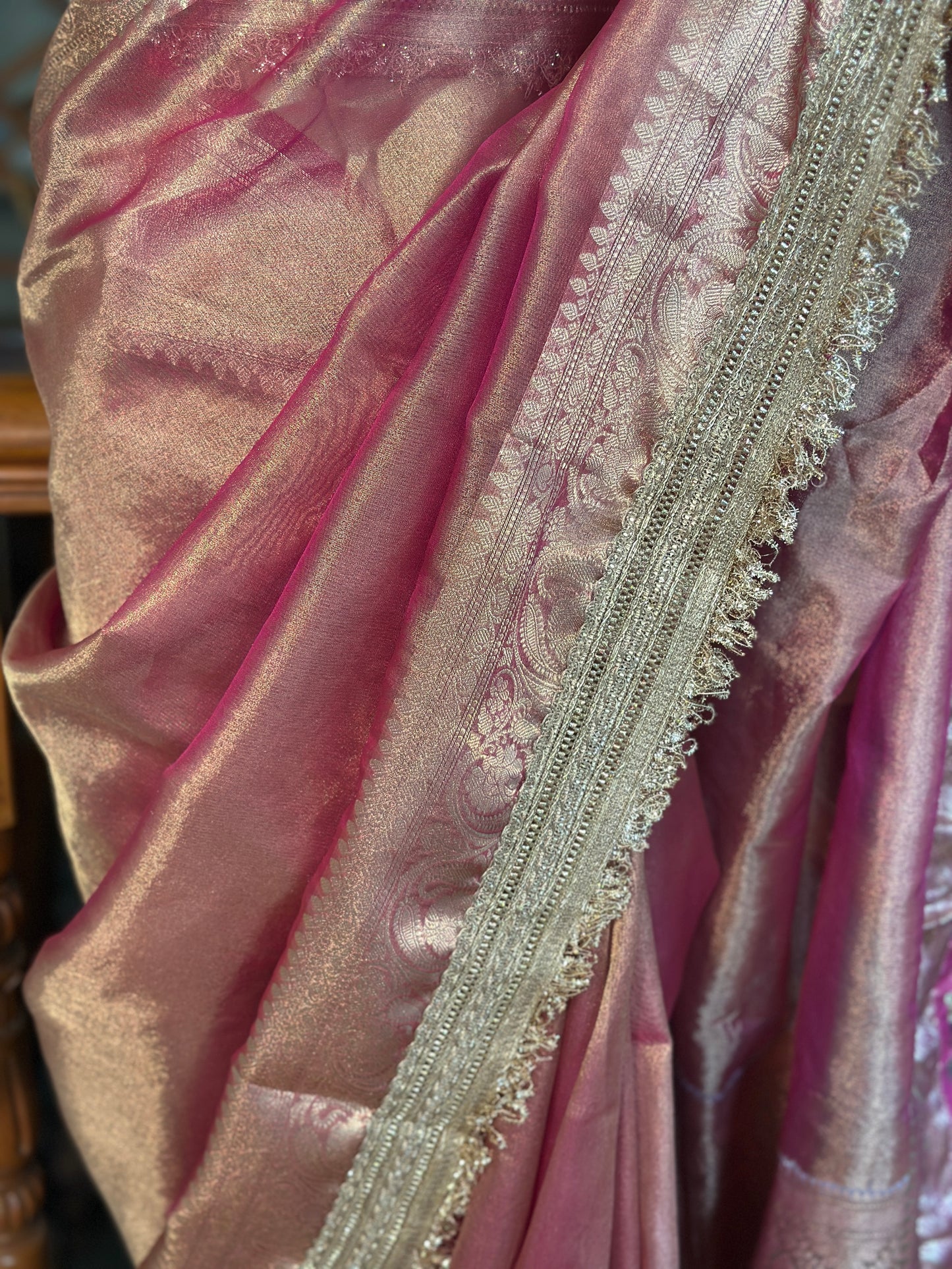 Blush Tissue Saree
