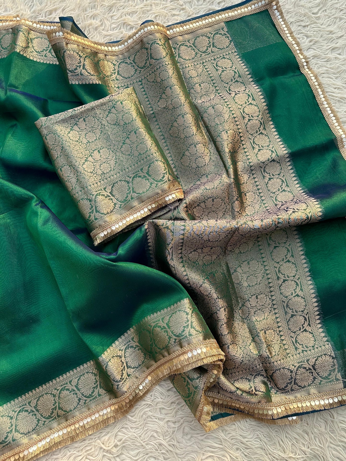 Emerald Tissue Saree