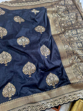 Load image into Gallery viewer, Black Silk Saree
