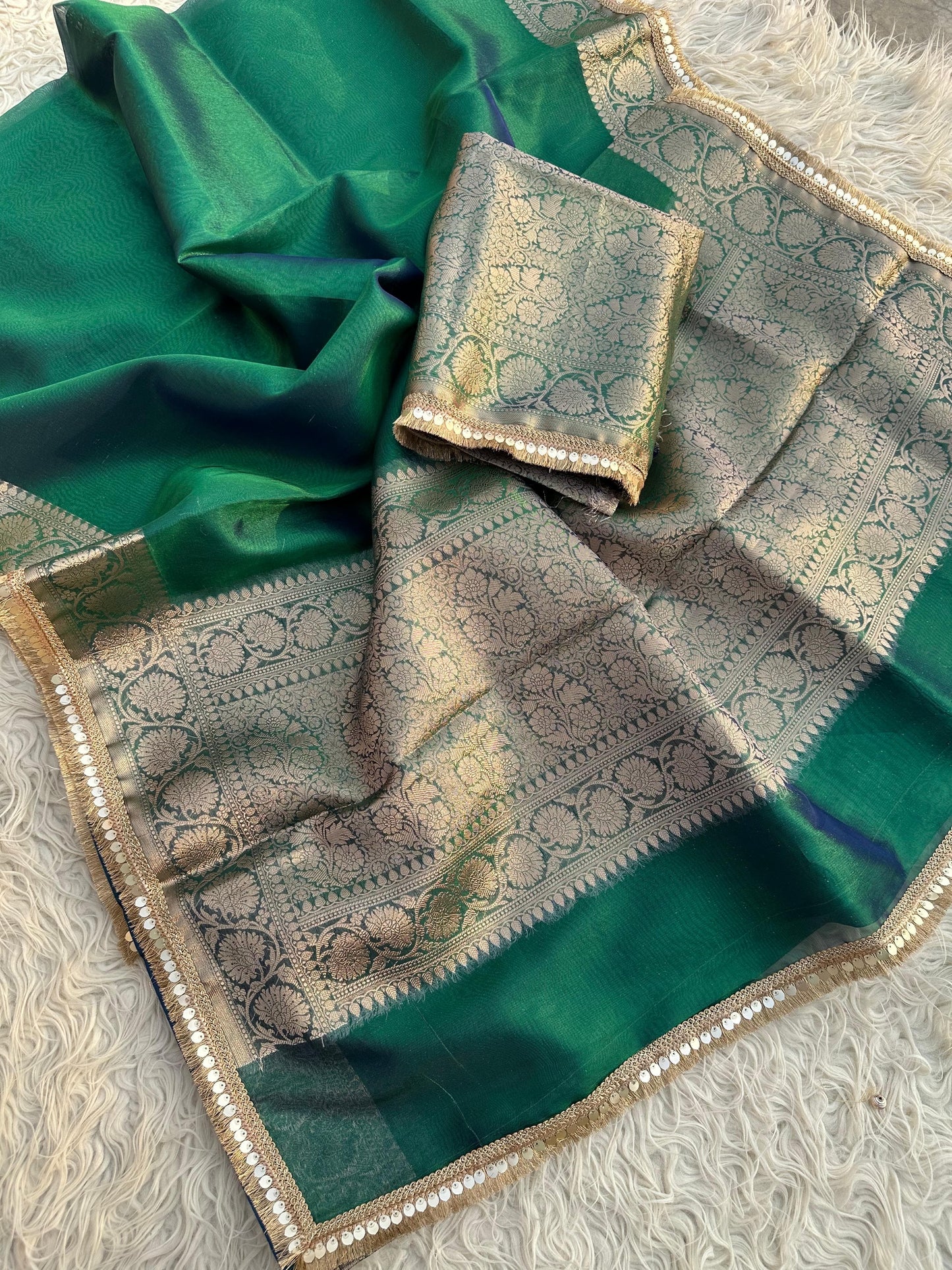 Emerald Tissue Saree