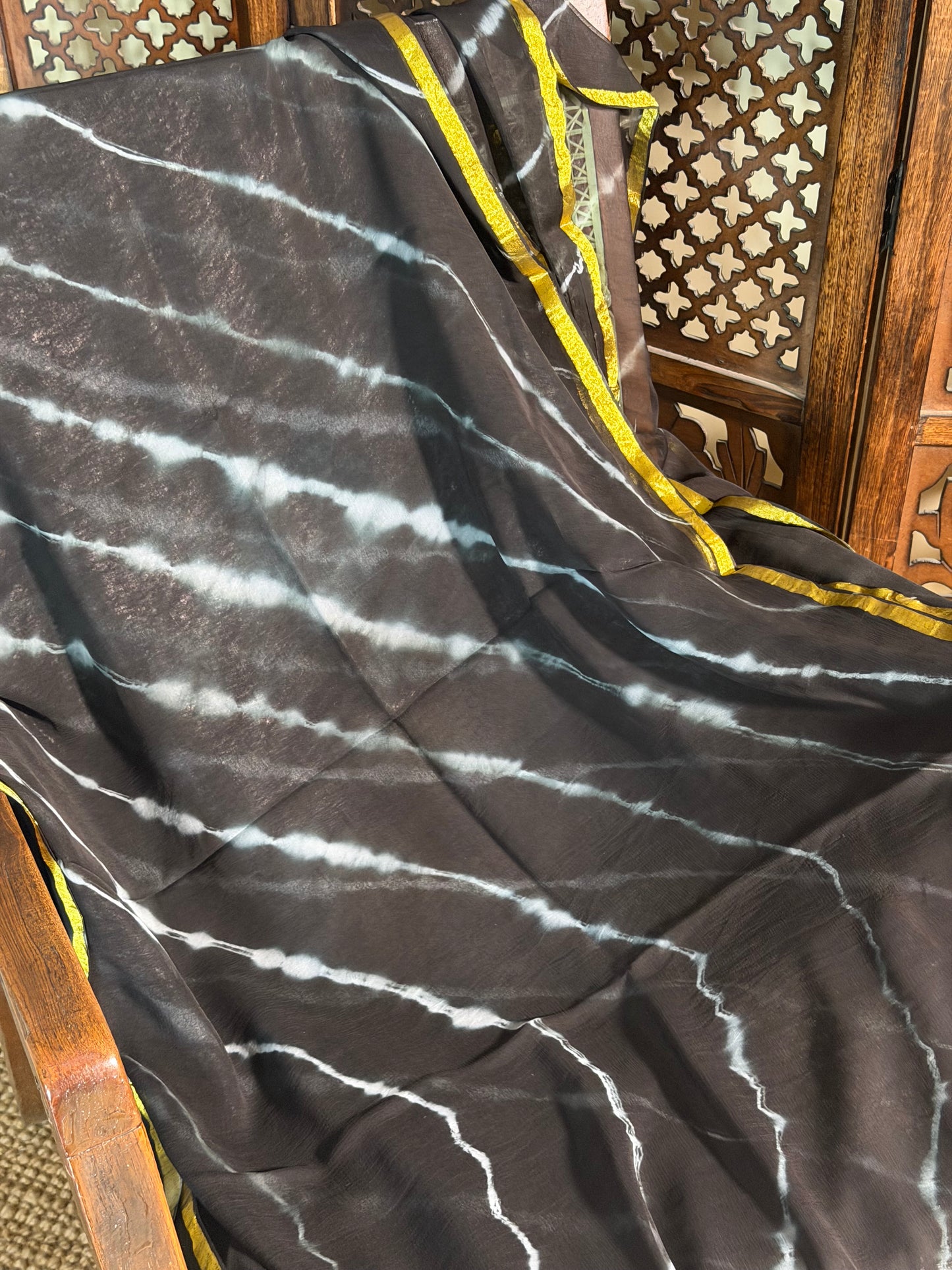 Myra Chiffon HandBlock Printed Saree