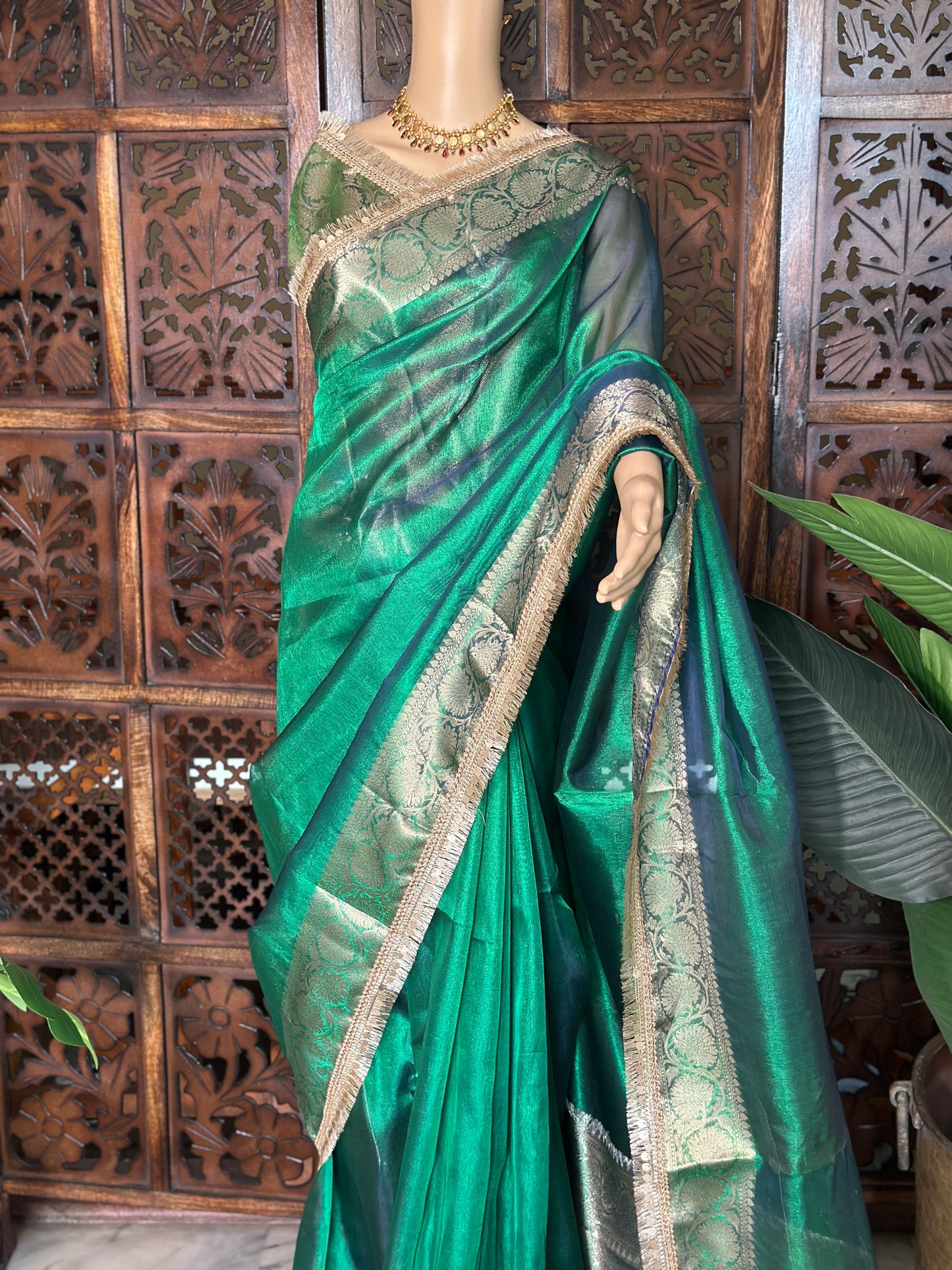 Emerald Tissue Saree
