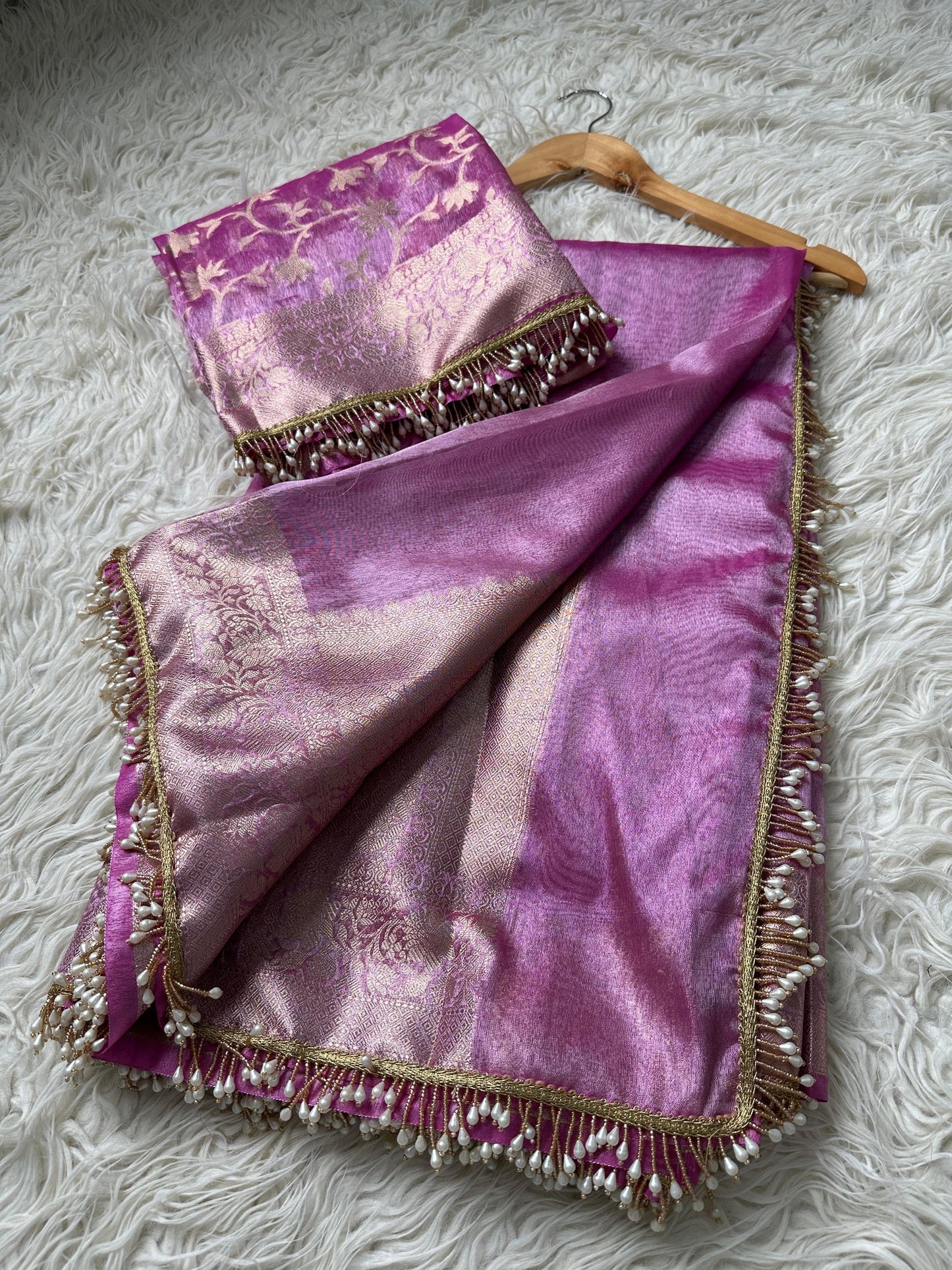 Blush Tissue Saree