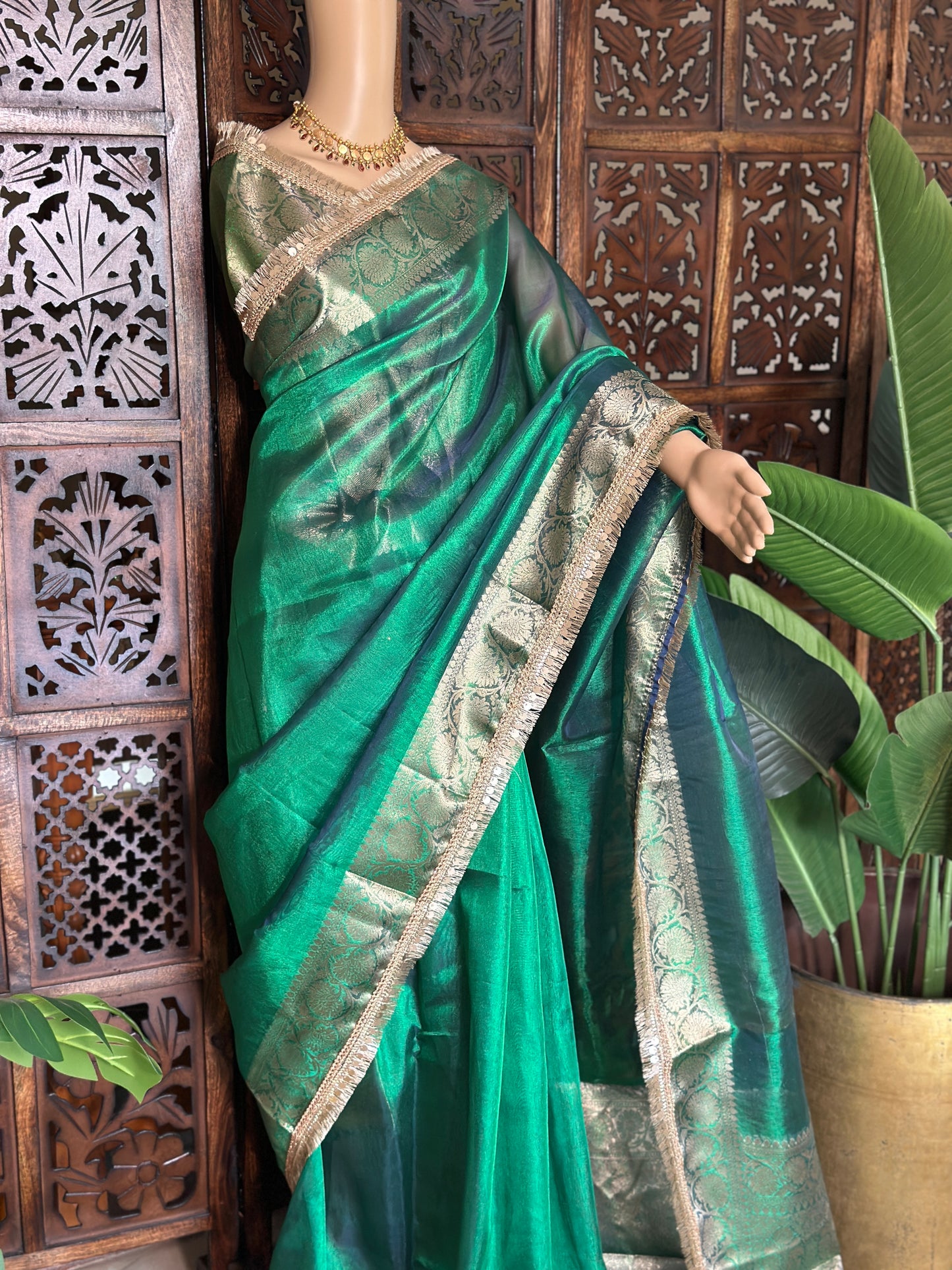 Emerald Tissue Saree