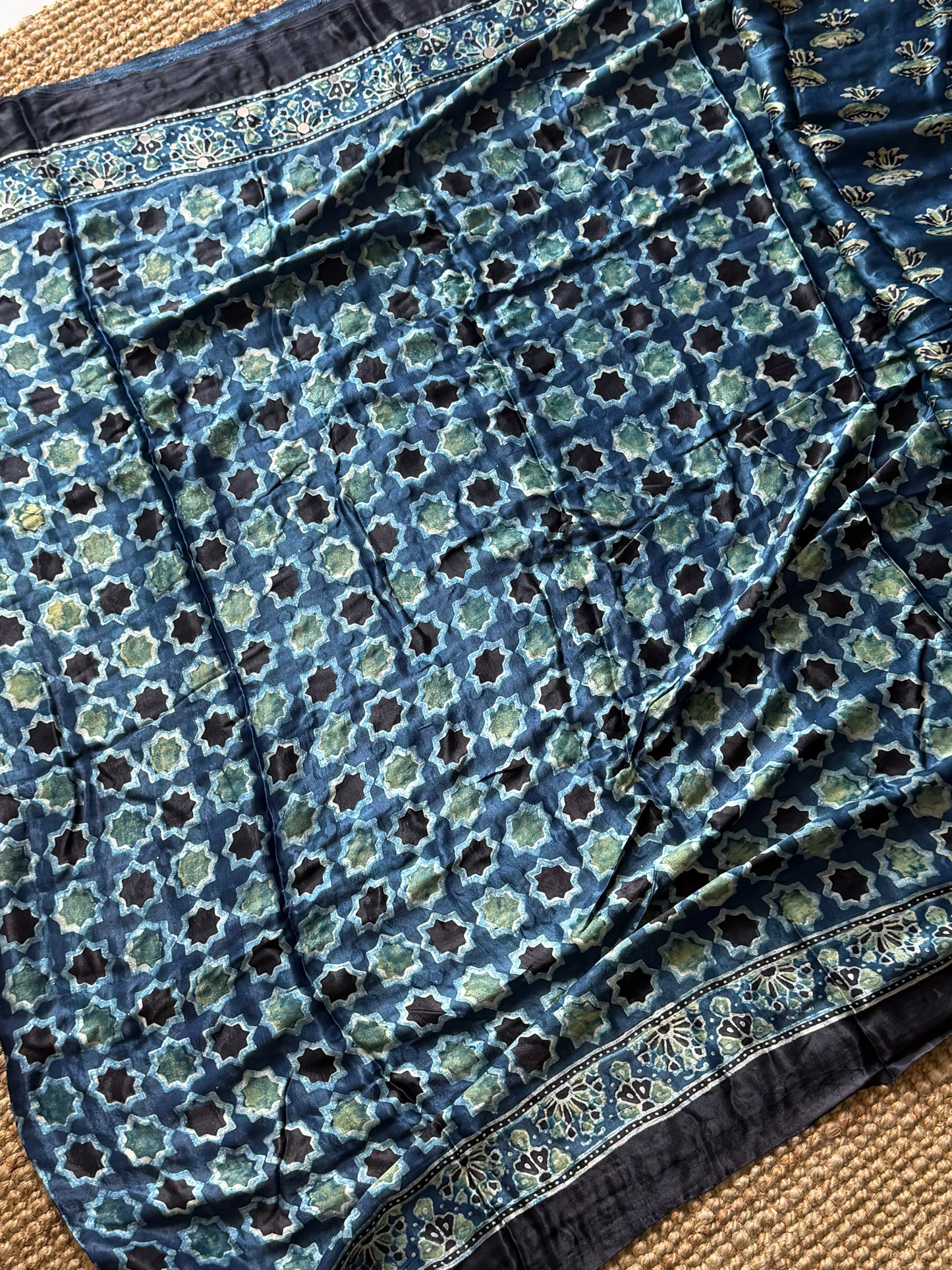 Neelam Mirror Work Modal Silk Saree