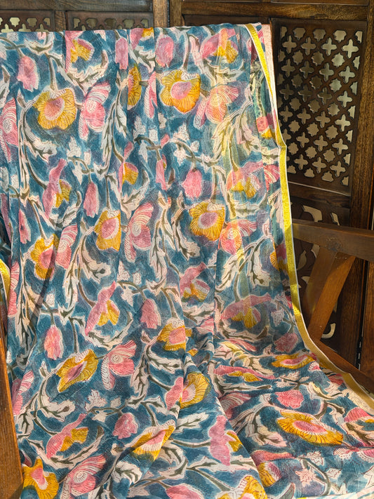 Avni Chiffon HandBlock Printed Saree