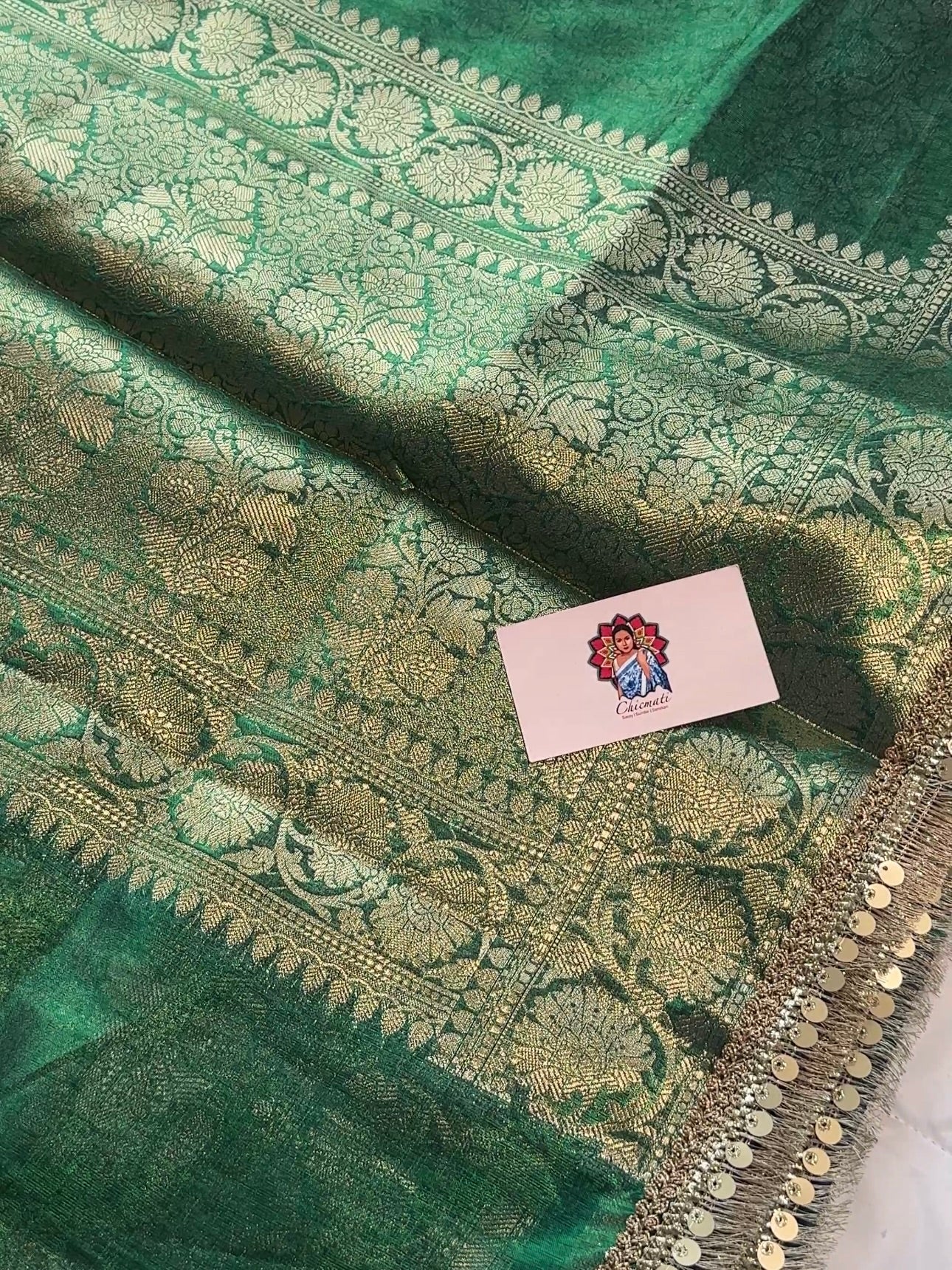 Emerald Tissue Saree