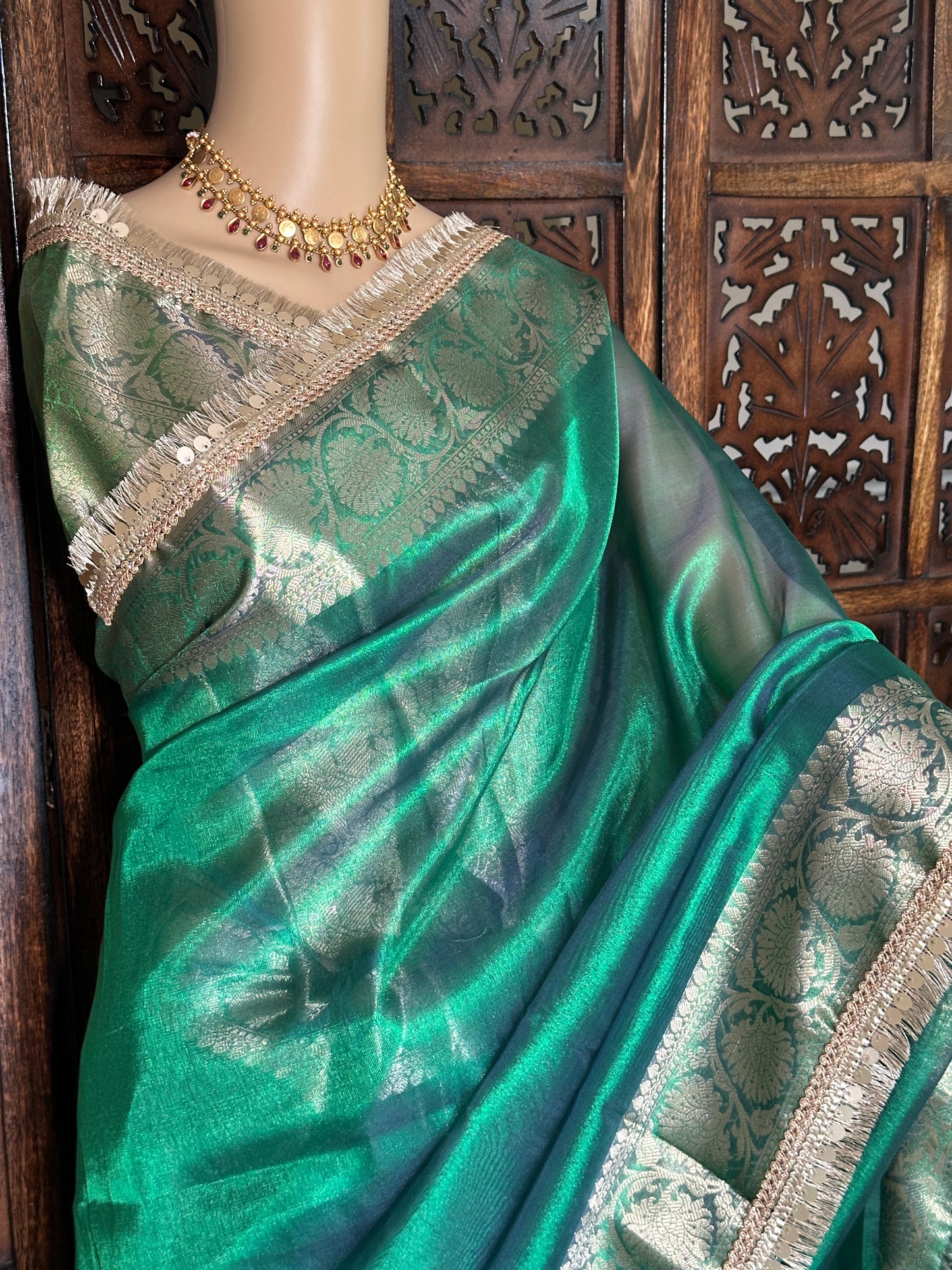 Emerald Tissue Saree