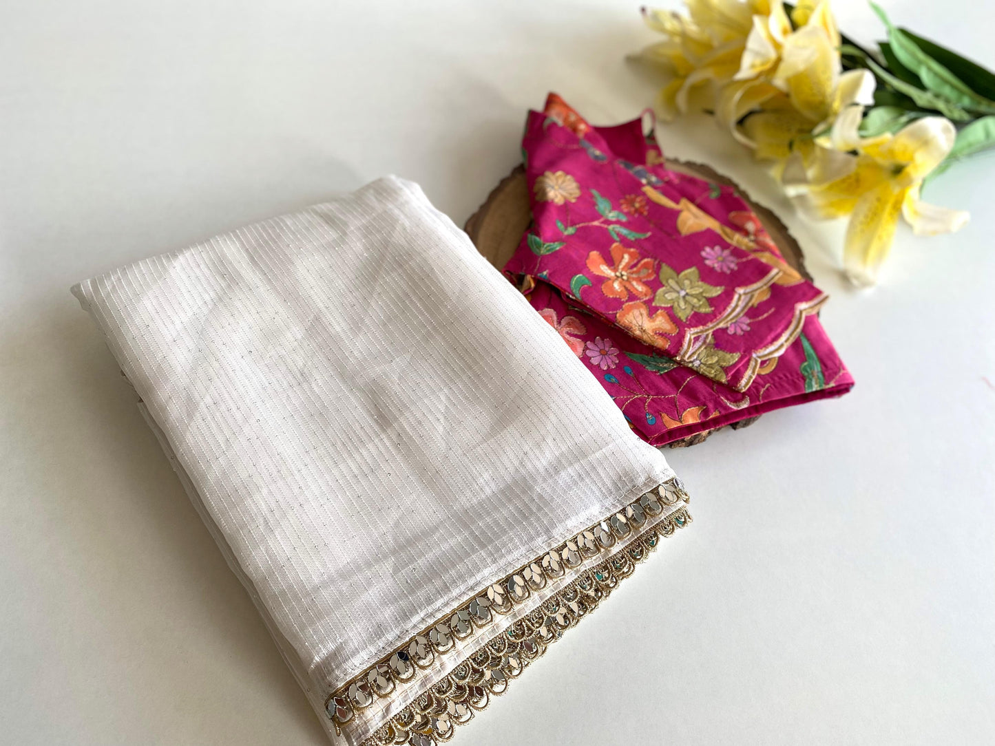 Pearl Organza Saree