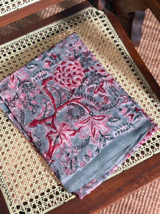 Naira Chiffon HandBlock Printed Saree