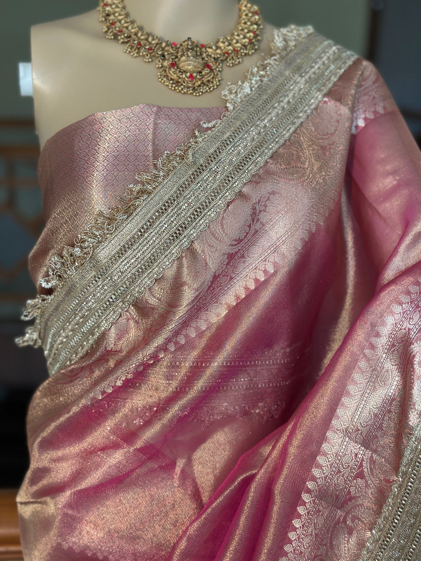 Blush Tissue Saree