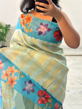 Load image into Gallery viewer, Pushpitha Blue Saree
