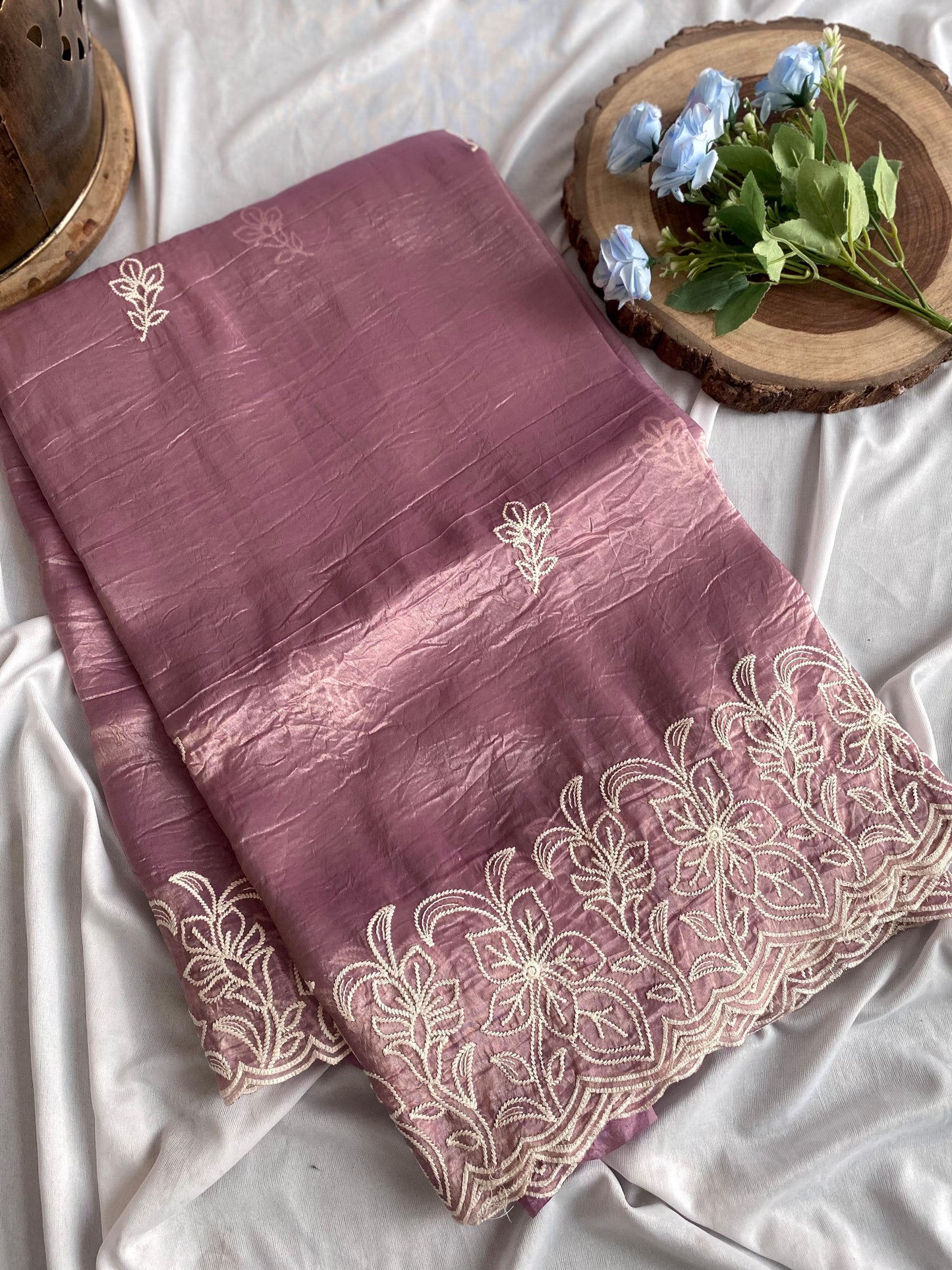 Cutwork Embroidery Saree