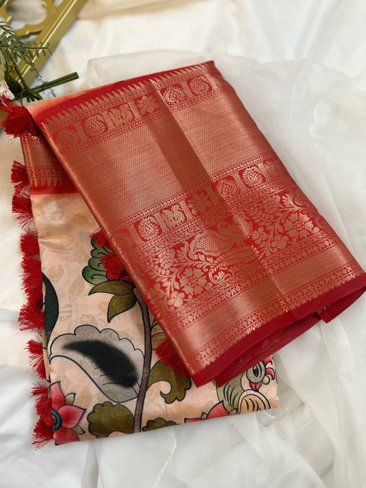 Red Kanchi Kalamkari