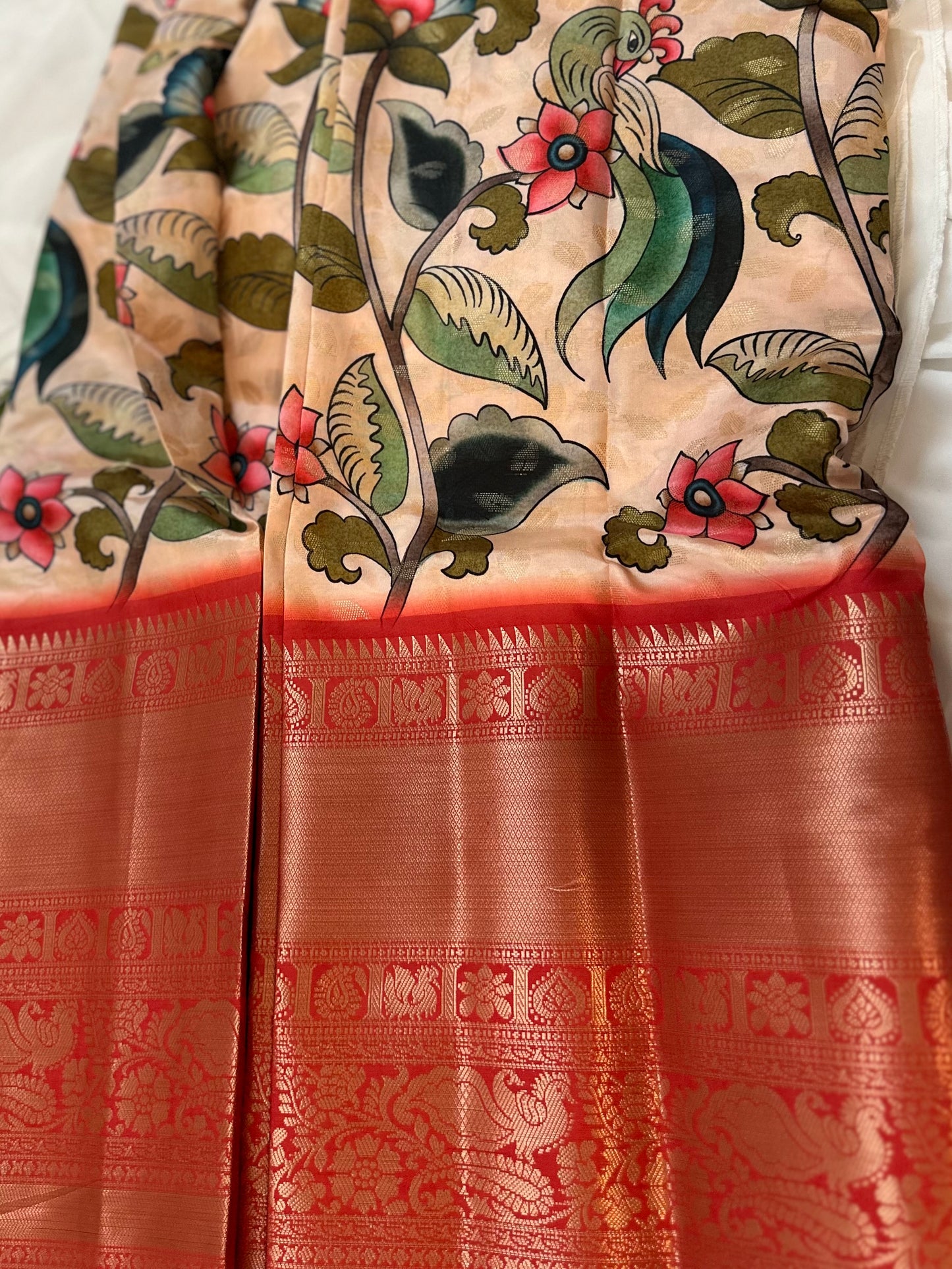 Red Kanchi Kalamkari