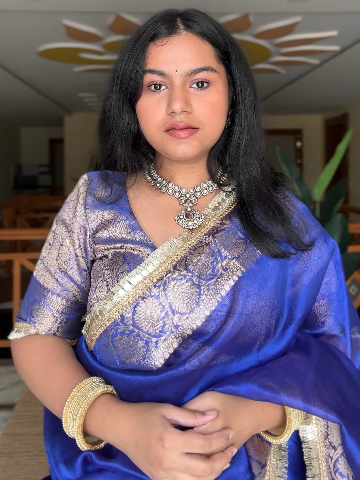 Sapphire Tissue Saree