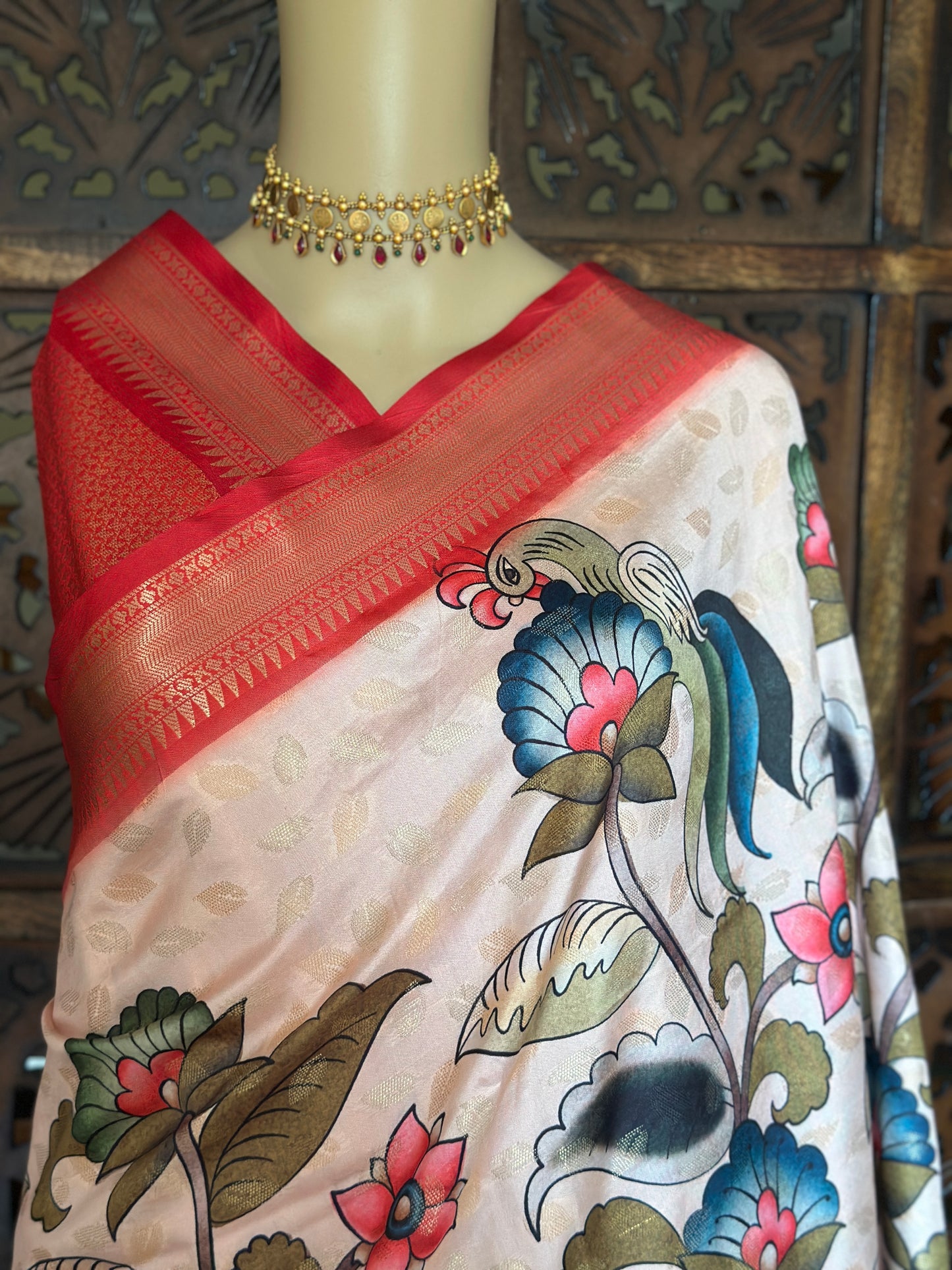 Red Kanchi Kalamkari