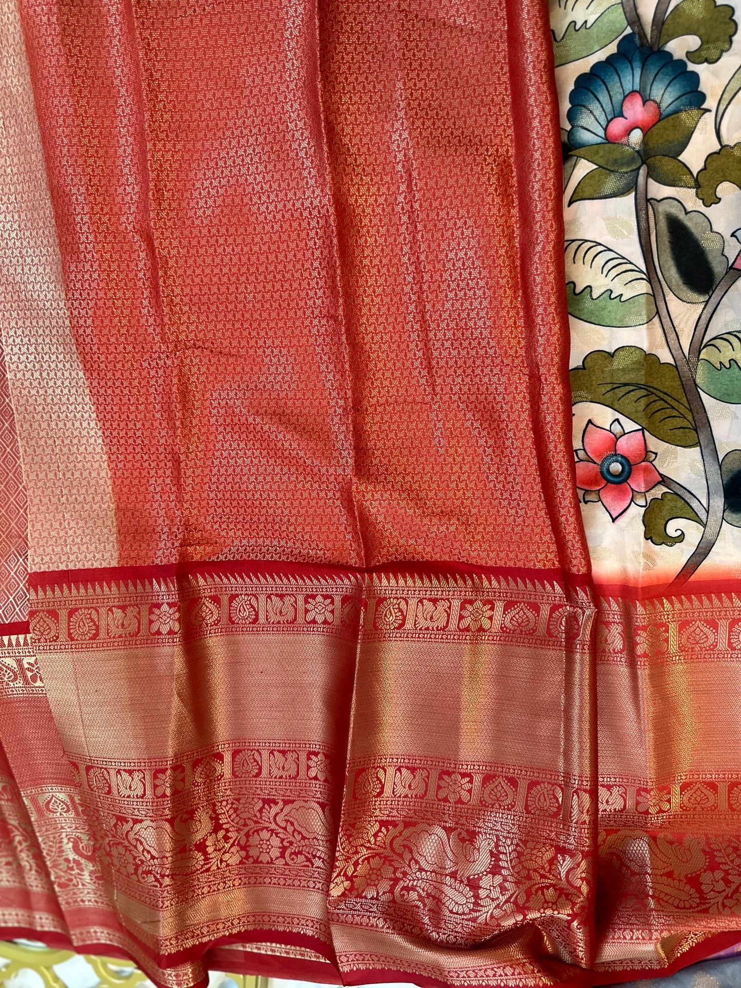 Red Kanchi Kalamkari