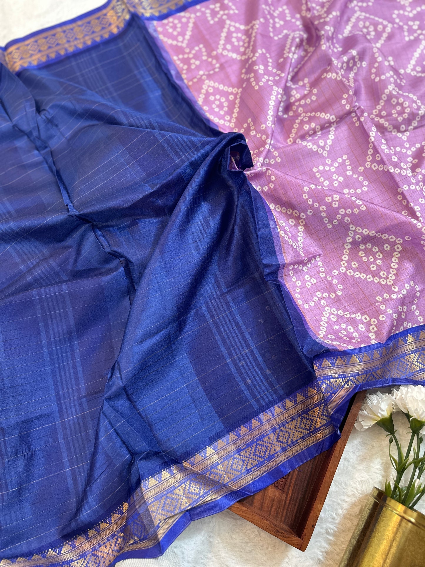 Bandhani kanjivaram Saree